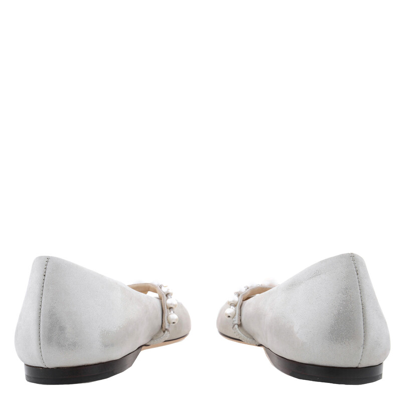 Jimmy Choo Ade Pearl Embellished Flats, Brand Size 34 ( US Size 4