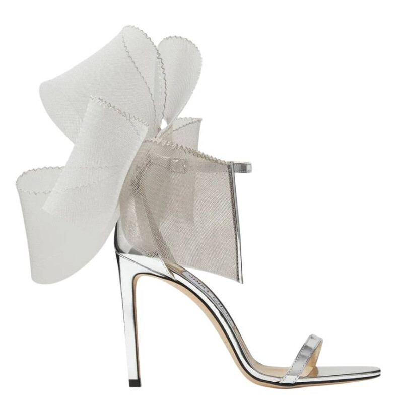 Y*a様 【24cm/37.5】JIMMY CHOO Aveline 100 ジ Jimmy Choo Aveline 100 Asymmetric Bow Deatil Sandals, Brand Size
