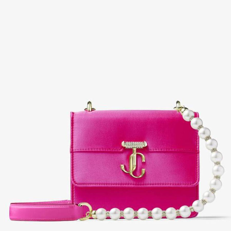 Jimmy Choo Avenue Quad XS Satin Shoulder Bag AVENUE QUAD/XS RAO
