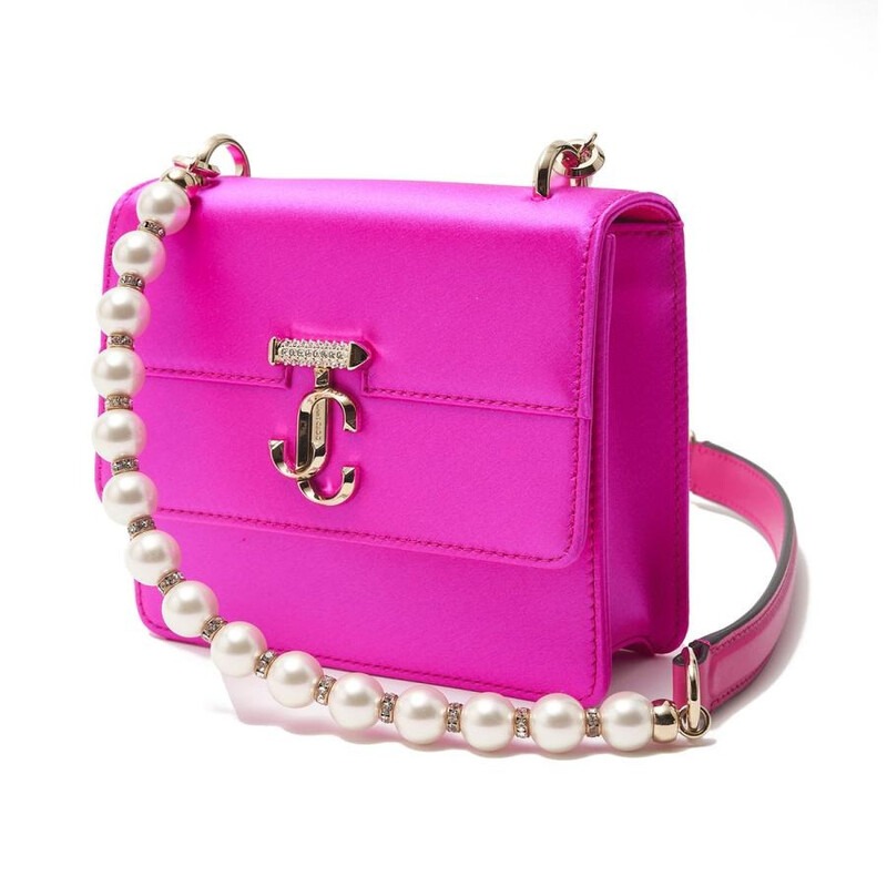 Jimmy Choo Avenue Quad XS Satin Shoulder Bag AVENUE QUAD/XS RAO