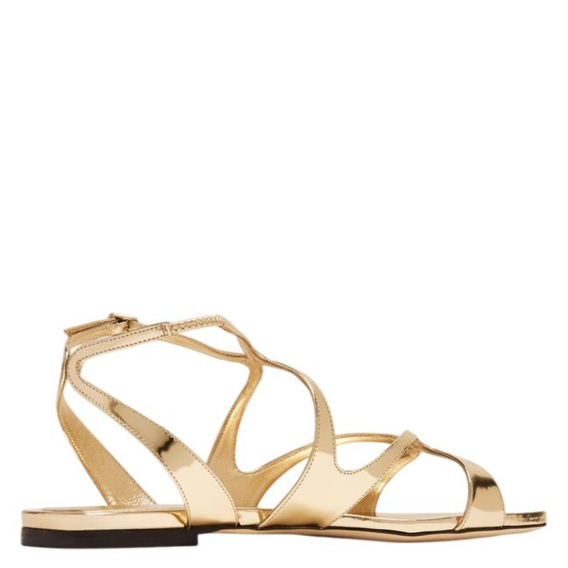 Jimmy Choo Ayla Flat Leather Sandals, Brand Size 36 ( US Size 6