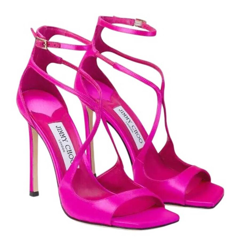 Jimmy Choo Azia 110 Satin Sandals, Brand Size 36 ( US Size 6