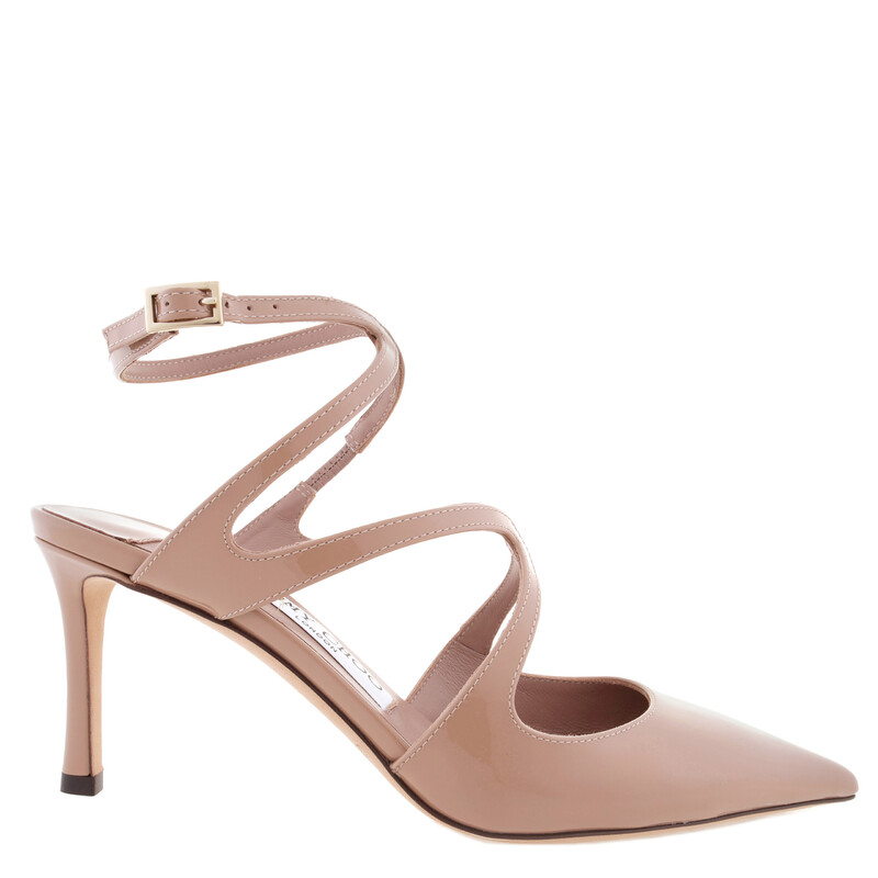 Jimmy Choo Azia Patent Leather Slingback Pumps, Brand Size 34.5