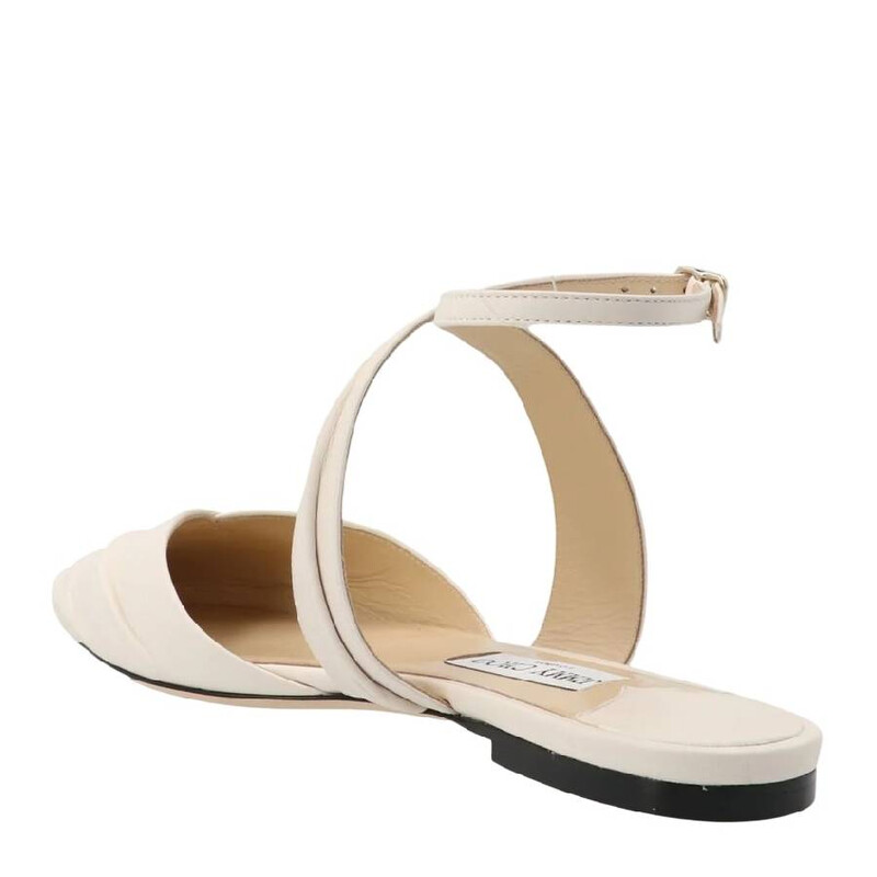 おちゃ213 Jimmy Choo Basil Crossover Leather Slingback Flats, Brand Size 35