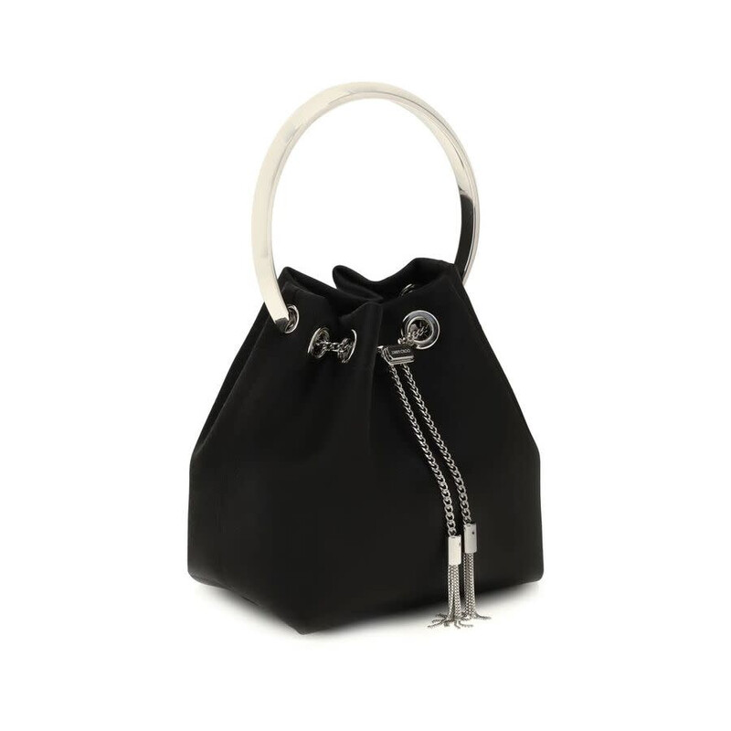 Jimmy Choo Bon Bon Bucket Bag — Black JIJ000181633BLACKSILVEBB