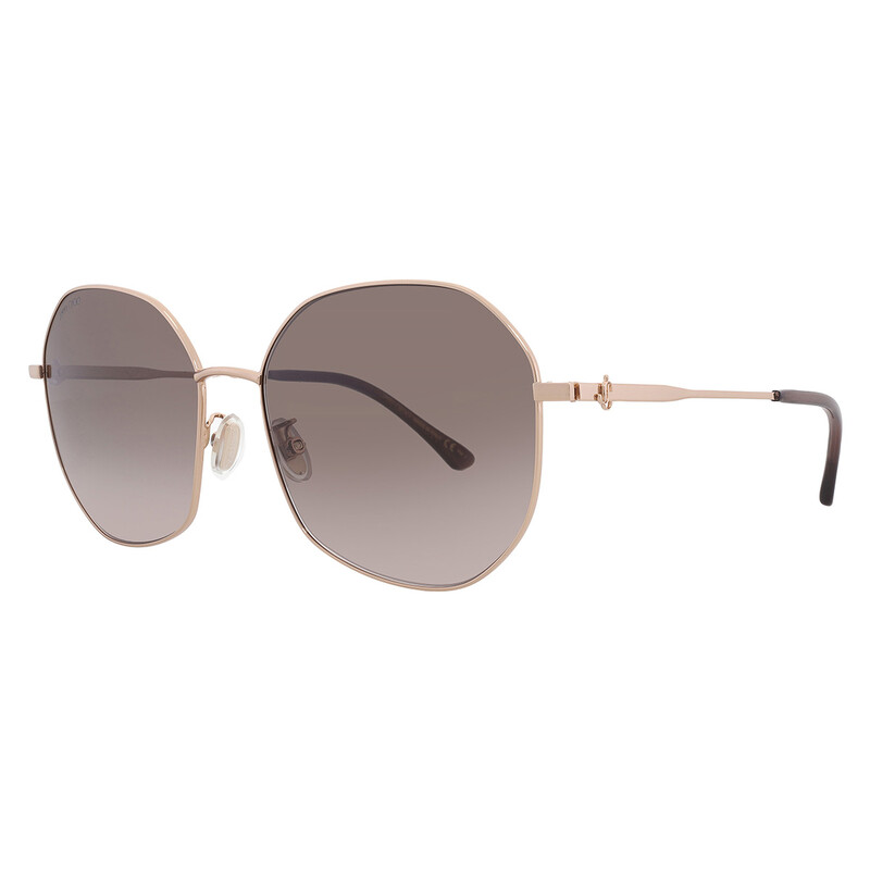 Jimmy Choo TESO/S 0000 HA Sunglasses Gold Butterfly Frame, Brown Lenses Jimmy Choo Brown Gradient Butterfly Ladies Sunglasses ASTRA  main image 2