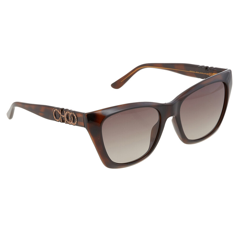 JIMMY CHOO RIKKI/G/S Cat Eye Sunglasses Jimmy Choo - Rikki - Black Cat Eye Sunglasses with Glitter  main image 4
