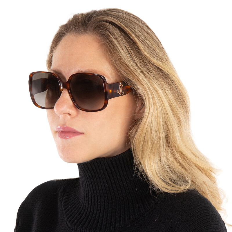 JIMMY CHOO ブラウン スクエア サングラス Jimmy Choo Brown Gradient Square Ladies Sunglasses TARA/S 0086/HA