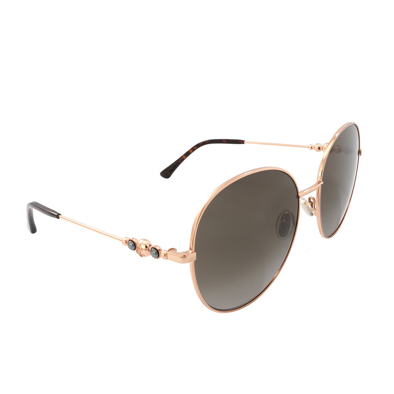 Jimmy Choo Birdies Round Gradient Brown Lens Women\'s Sunglasses Jimmy Choo Brown Round Ladies Sunglasses BIRDIE/S 006J/HA 60  main image 3
