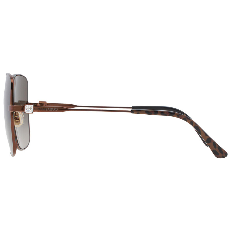 Jimmy Choo Brown Gradient Square Ladies Sunglasses LILI/S 0J7D/HA