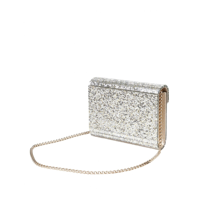 Jimmy Choo Candy Clutch Bag In Acrylic Fabric With Glitter CANDY