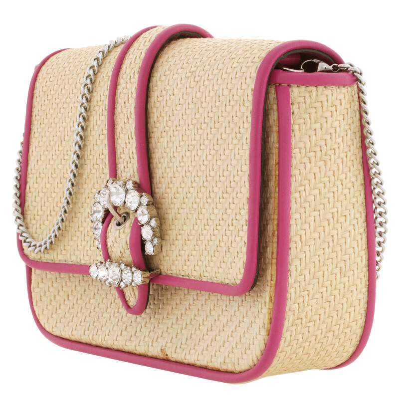 Jimmy Choo Cheri Raffia and Leather Crossbody 239CHERI CROSSBODY