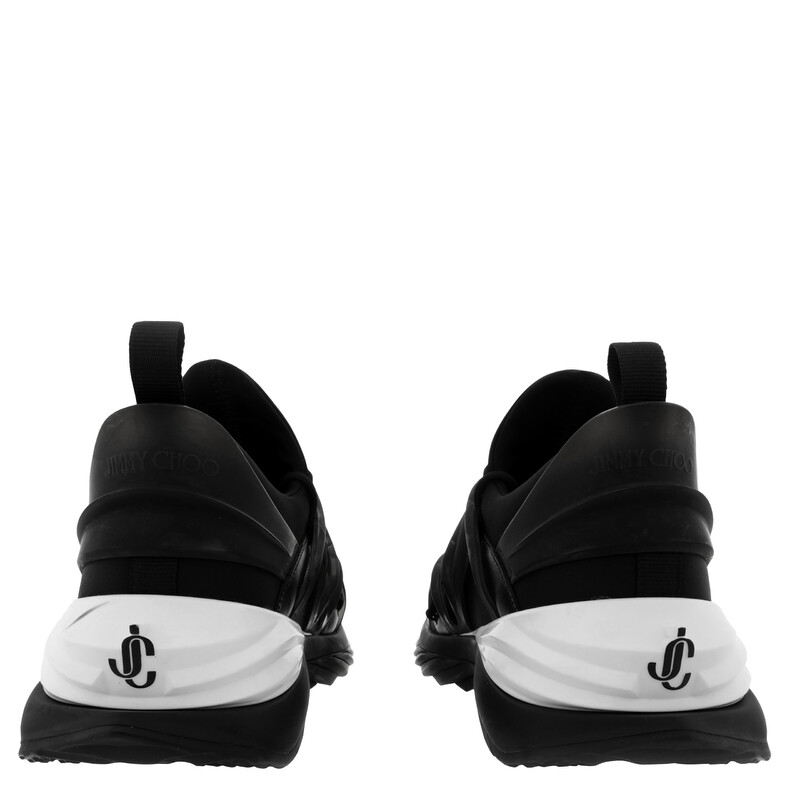 Jimmy Choo Cosmos/M Neoprene and Leather Trainers, Brand Size 44