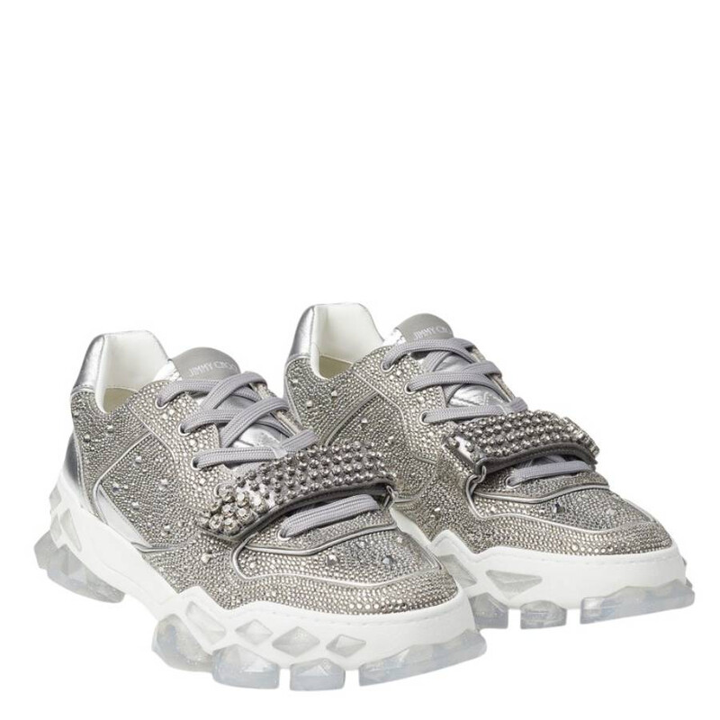 Jimmy Choo Diamond X Strap Crystal Embellishment Trainers, Brand