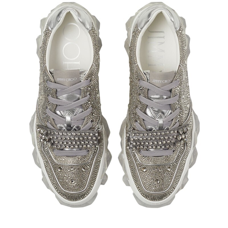 Jimmy Choo Diamond X Strap Crystal Embellishment Trainers, Brand