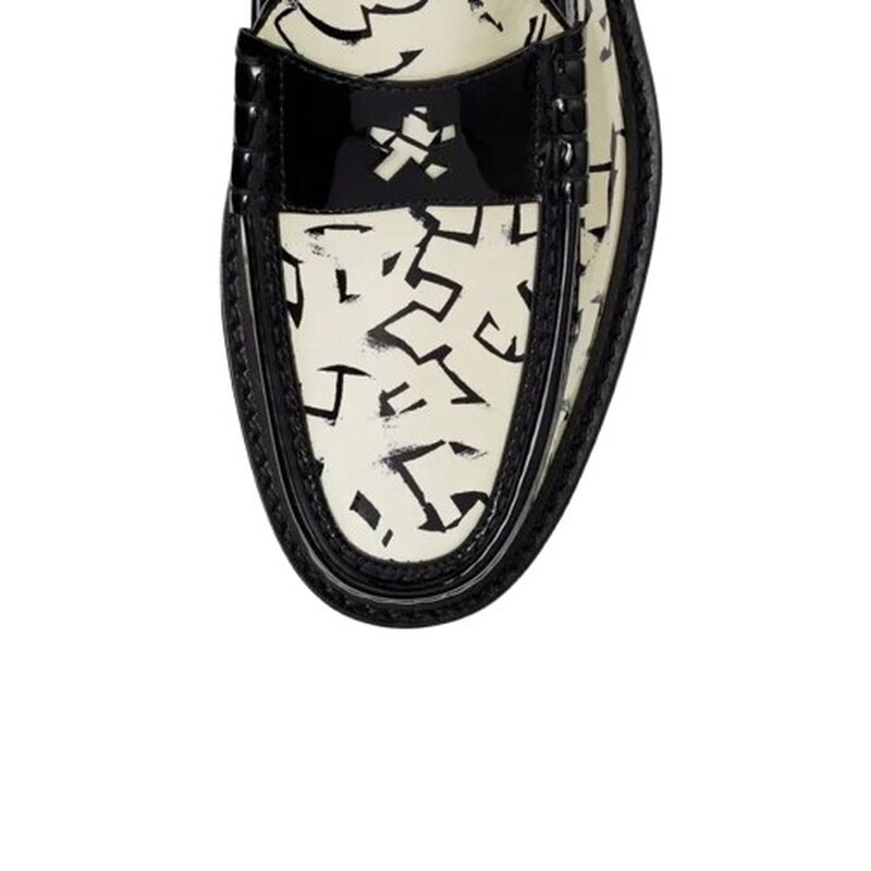 ジミーチュウ JC / ERIC HAZE EZRA/M レザー切替グラフィックローファー メンズ 45 Jimmy Choo Eric Haze Ezra / M Artwork Loafers, Brand Size 41.5