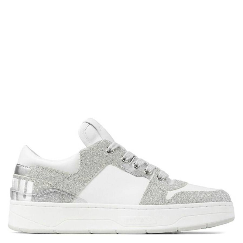 Jimmy Choo Florent/F Low-Top Glitter Sneakers, Brand Size 34 ( US