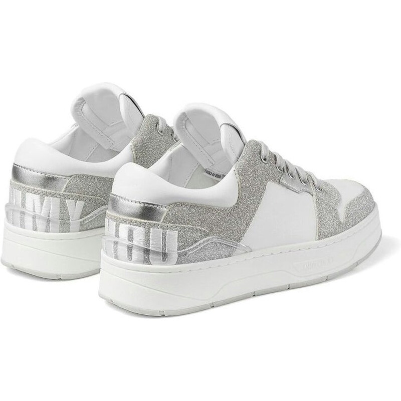 Jimmy Choo Florent/F Low-Top Glitter Sneakers, Brand Size 34 ( US