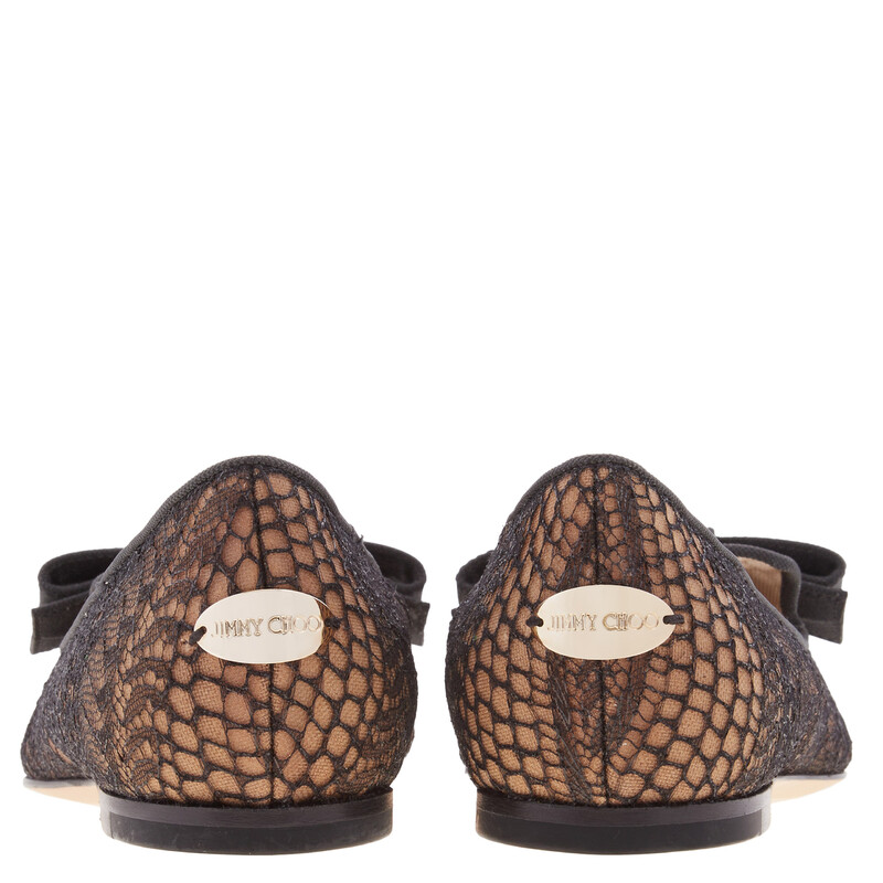 Jimmy Choo Gala Summer Lace Ballerina Flats, Brand Size 34.5 ( US