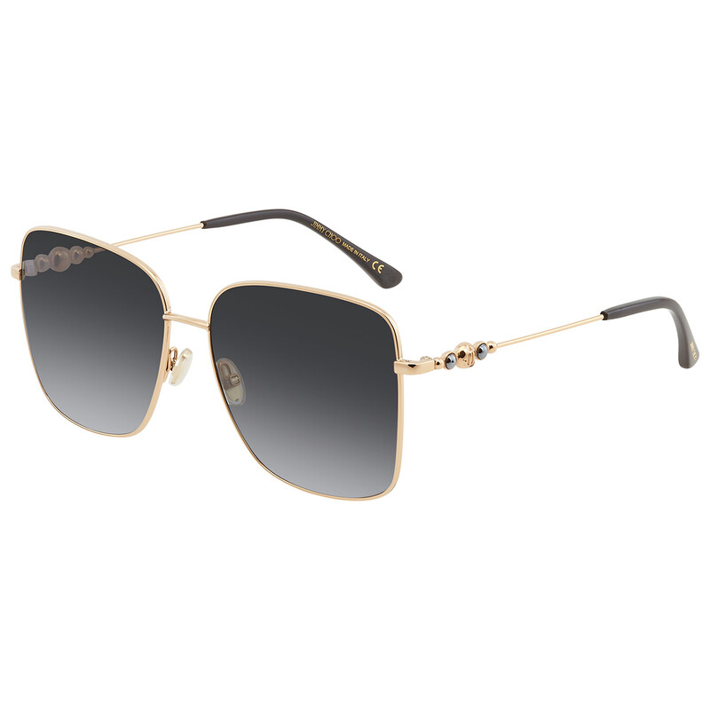 NWT Jimmy Choo Oversized Square Sunglasses - Gold & Grey Gradient Jimmy Choo JC4027 M (55 - 16) with Grey lenses and Gold  main image 3