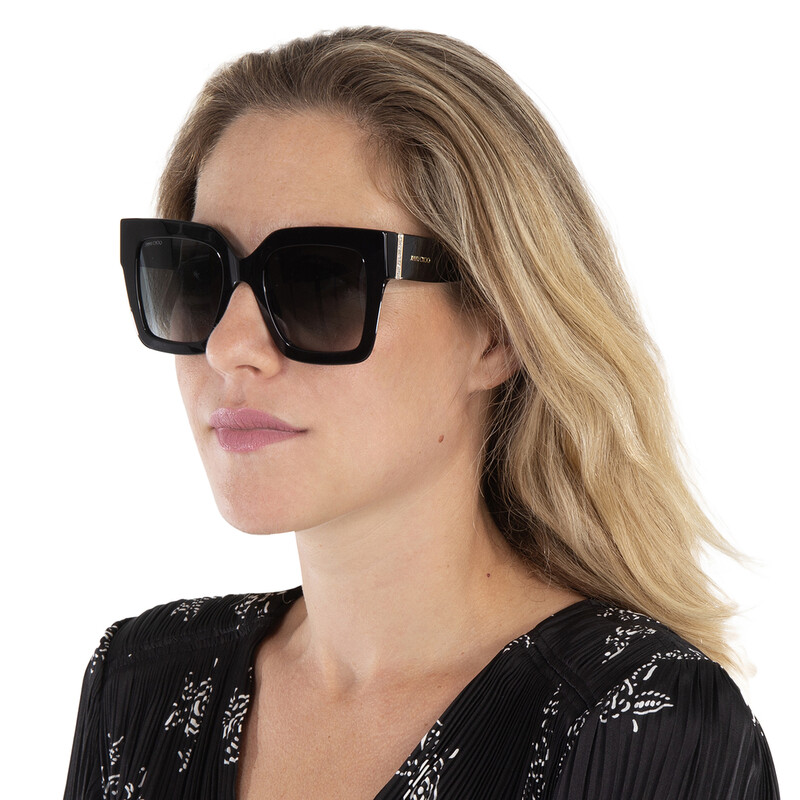 【新品】ジミーチュウ EDNA S サングラス Jimmy Choo Eyewear Edna square-frame Sunglasses | Black | FARFETCH