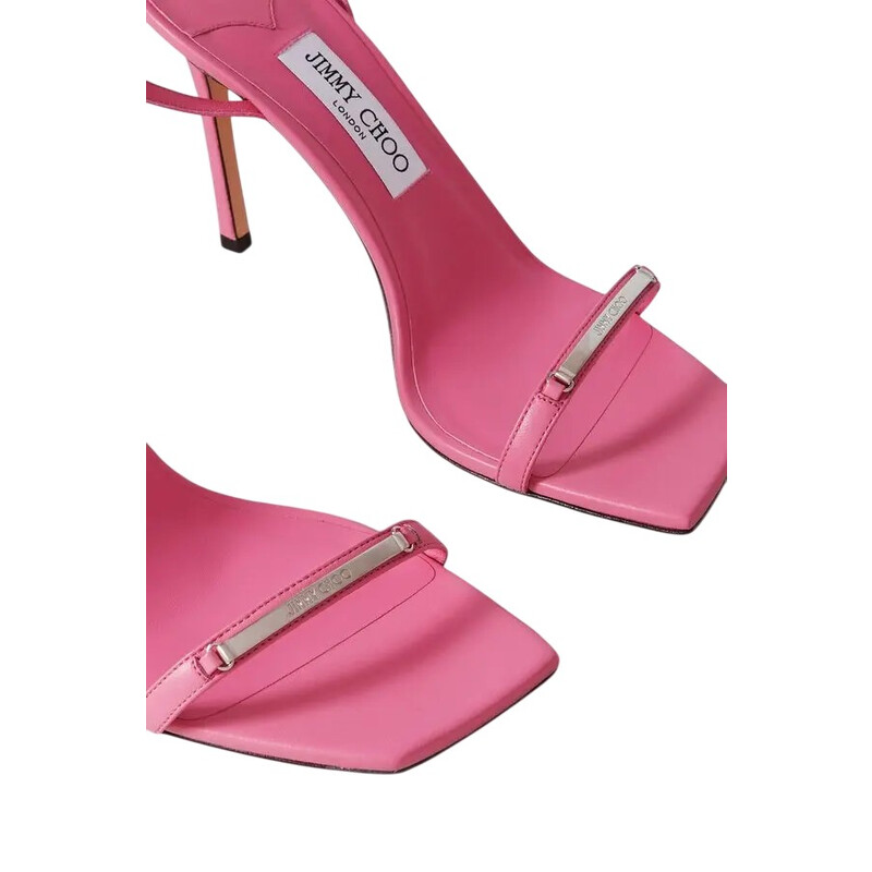 Jimmy Choo Jaxon 95 Leather Sandals, Brand Size 36.5 ( US Size 6.5