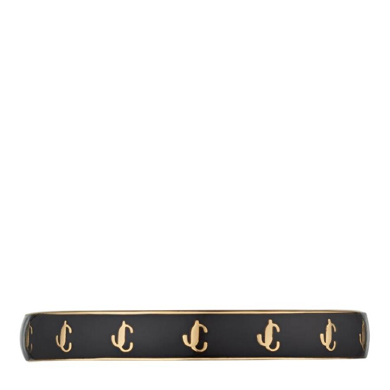 Jimmy Choo JC Enamel Metal and Amber Bangle, Size L 221JC ENAMEL