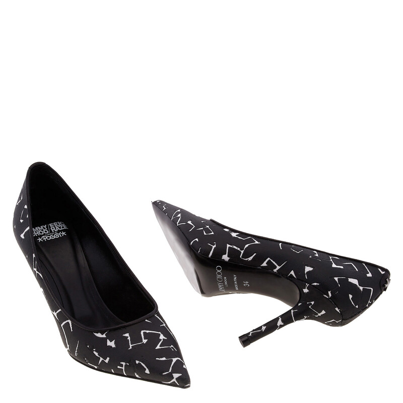♥·♡ τнanκ чou ♡·♥· Jimmy Choo Love Artwork Printed Canvas Pumps, Brand Size 34 ( US