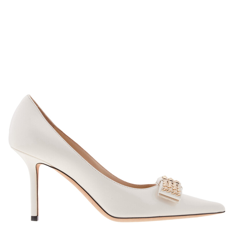 Jimmy Choo Love Bow 85 Leather Pumps, Brand Size 34 ( US Size 4