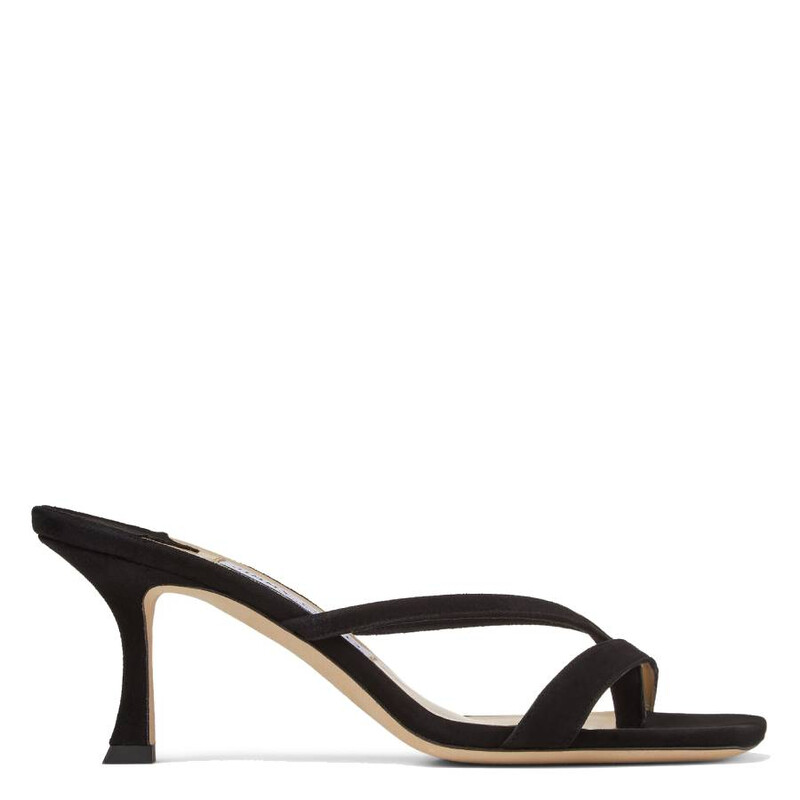 JIMMY CHOO スエードサンダル Maelie 70 黒 サイズ38.5 Jimmy Choo Maelie 70 Suede Mules, Brand Size 34.5 ( US Size 4.5