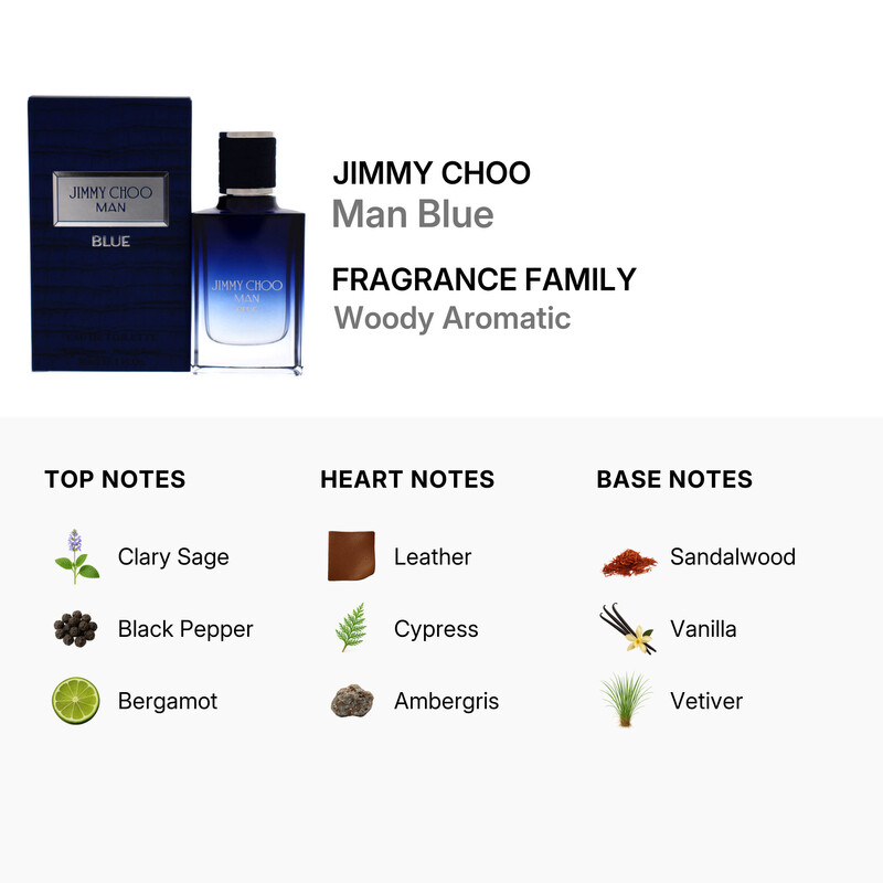 Jimmy Choo Man Blue / Jimmy Choo EDT Spray 1.0 oz (30 ml) (m