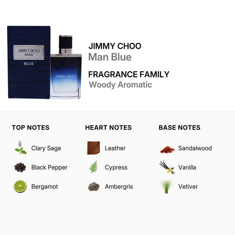 Jimmy Choo Man Blue / Jimmy Choo EDT Spray 1.7 oz (50 ml) (m