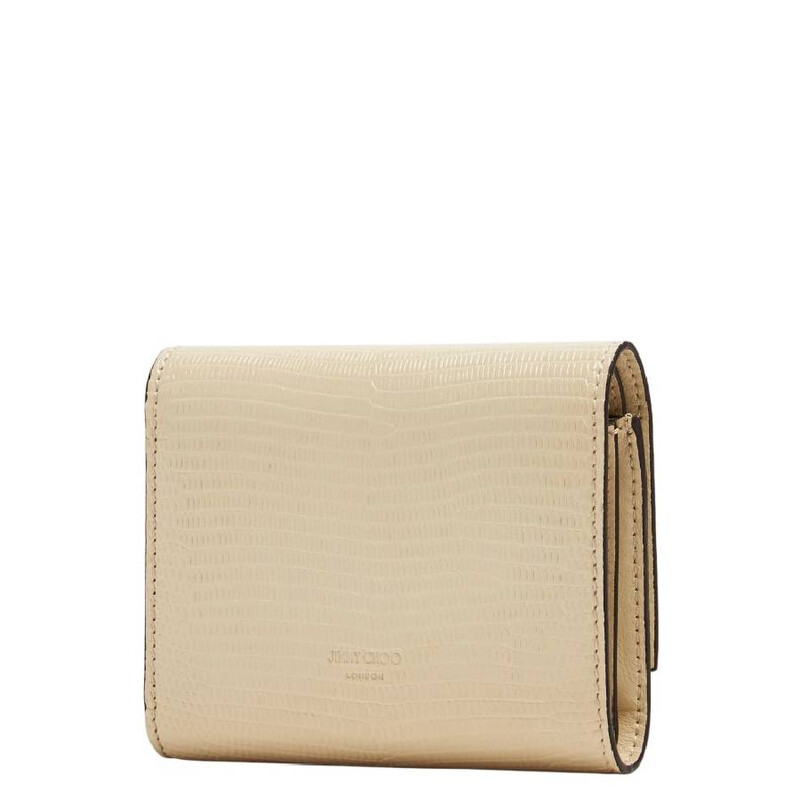 Jimmy Choo Marinda Diamond-Chain Leather Wallet J000168895-BAMBOO