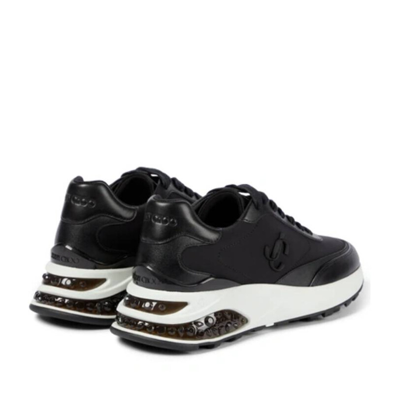 Jimmy Choo Memphis Neoprene And Leather Trainers, Brand Size 39.5