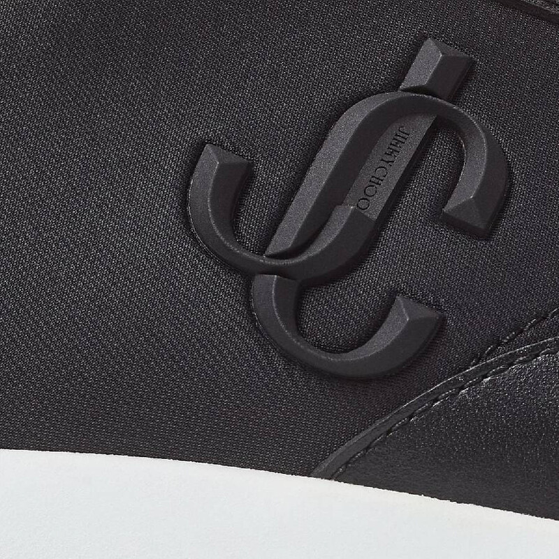 Jimmy Choo Memphis Neoprene And Leather Trainers, Brand Size 39.5