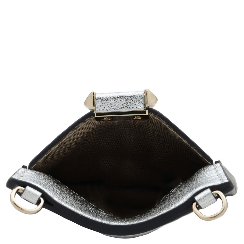 Jimmy Choo Nappa Leather ID Holder With Chain J000169003-SILVER