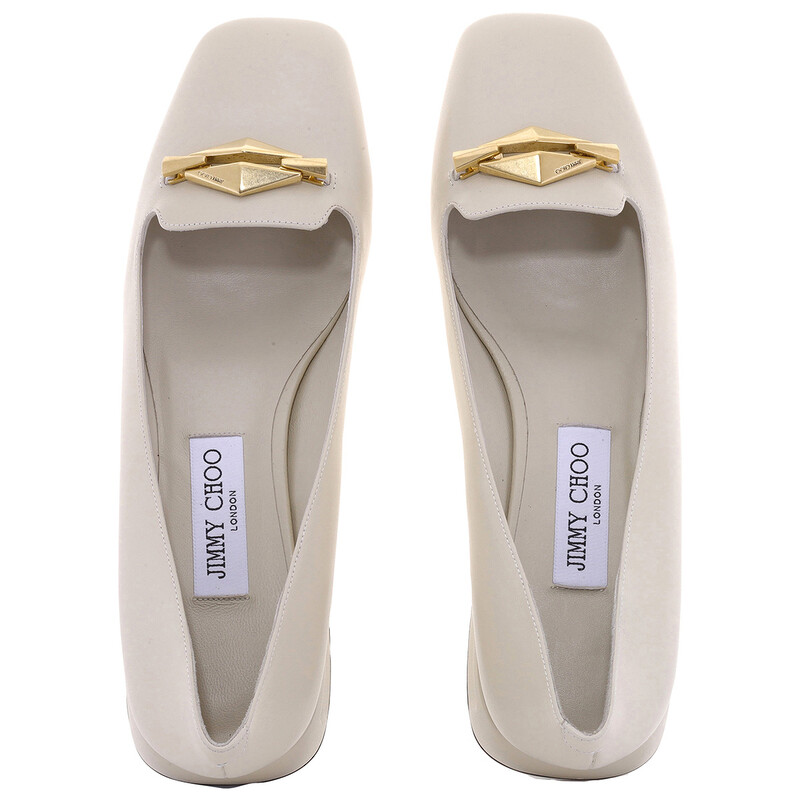 Jimmy Choo Ravi Nappa Leather Pumps, Brand Size 37 ( US Size 7