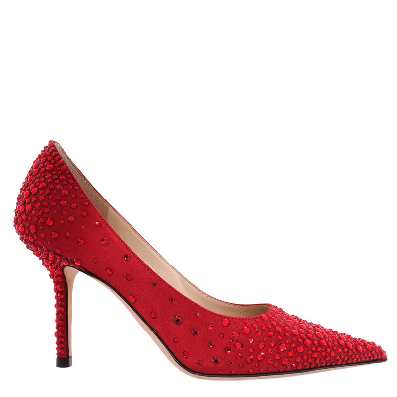 Jimmy Choo Royal Red Mix Love 85 Pumps, Brand Size 35 ( US Size 5
