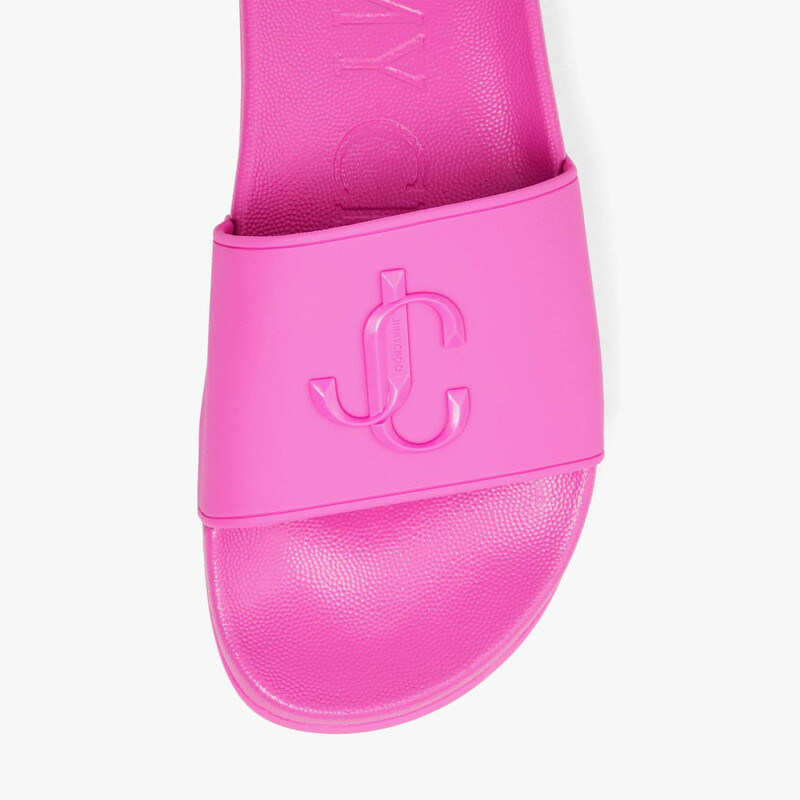 Jimmy Choo Rubber Pool Slides with JC Monogram, Brand Size 35 ( US