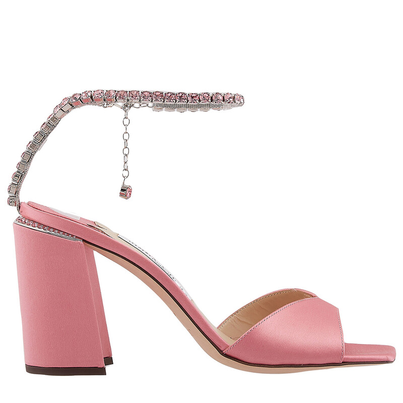 Jimmy Choo Saeda 85 Block Heel Sandals, Brand Size 35 ( US Size 5