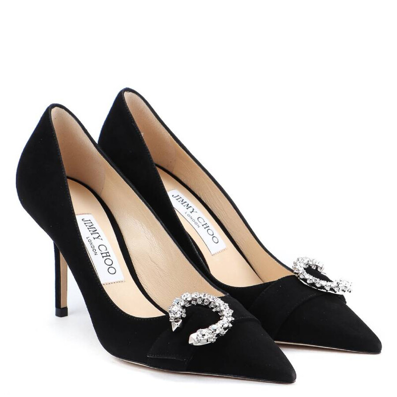 Jimmy Choo Saresa 85 Suede Pumps, Brand Size 34 ( US Size 4