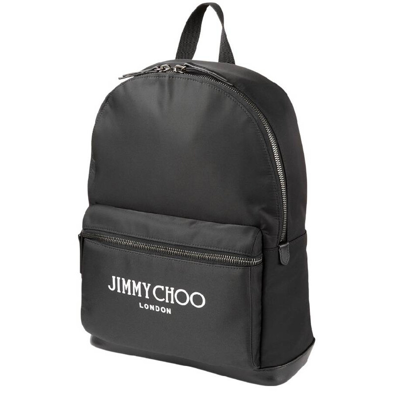 Jimmy Choo Wilmer Logo Adjustable Strap Backpack J000161024-BLACK