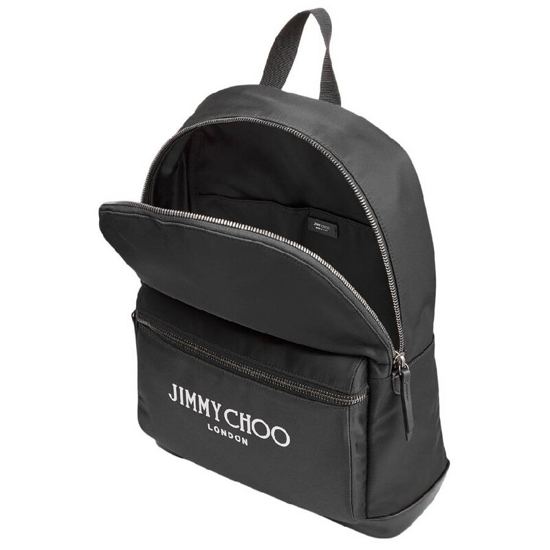 Jimmy Choo Wilmer Logo Adjustable Strap Backpack J000161024-BLACK