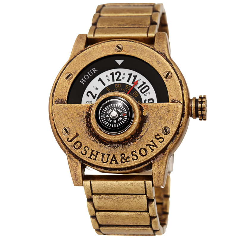 Joshua And Sons Quartz Compass White Dial Men's Watch JX139YG