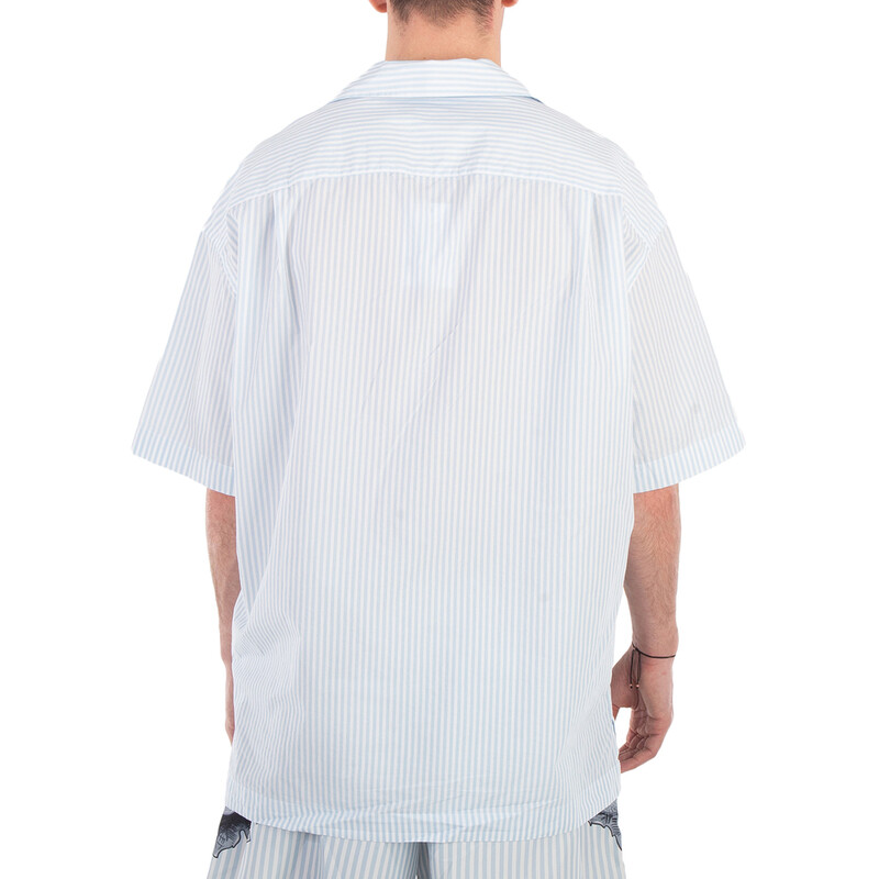 JW Anderson Grape Stripe Vacation Shirt, Brand Size 48 (US Size 38