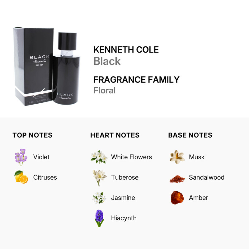 Kenneth Cole Black by Kenneth Cole EDP Spray 3.4 oz (w