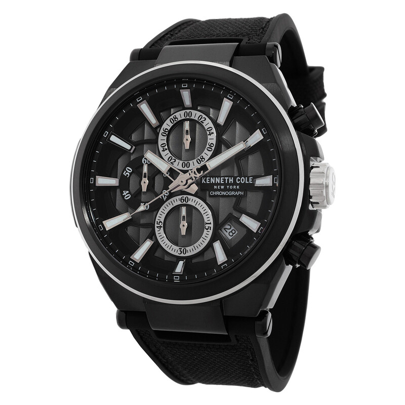 Kenneth Cole New York Chronograph Quartz Black Dial Men display picture 1