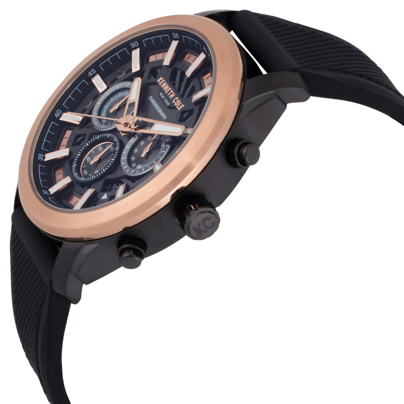 Kenneth Cole New York Chronograph Quartz Black Dial Men display picture 1