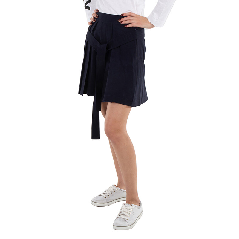 Kenzo A-Line Virgin Wool Pleated Mini Skirt, Brand Size 38 (US