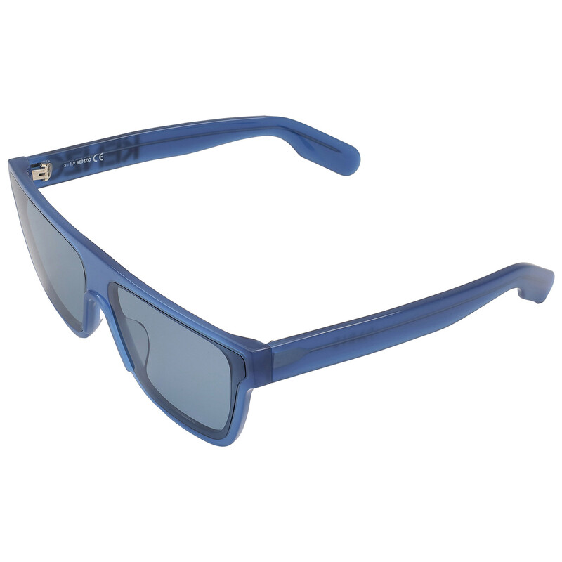 KENZO Ivory Shield Sunglasses w Blue Lenses VGUC display picture 2